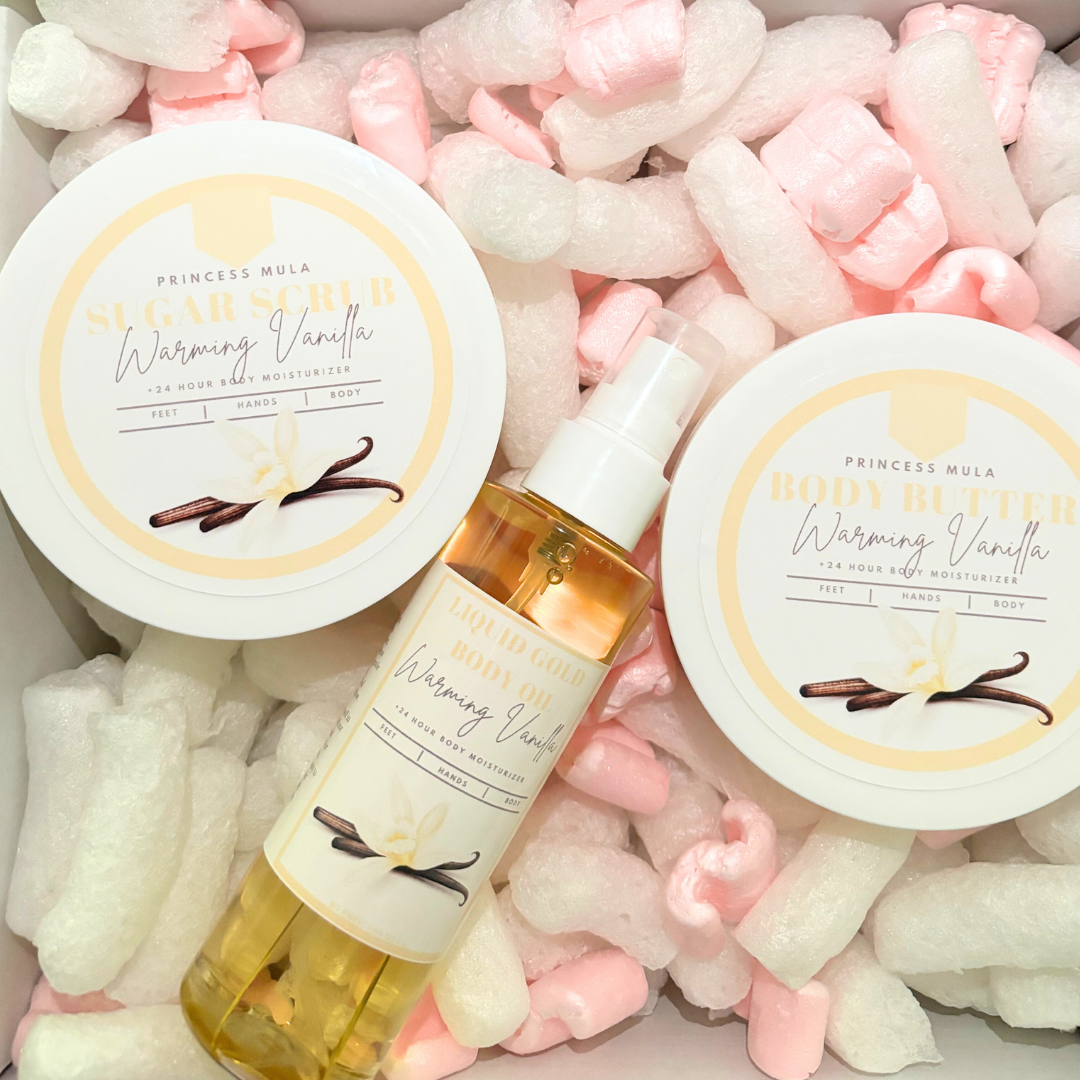 WARMING VANILLA SCENTED BODY CARE GIFT SET