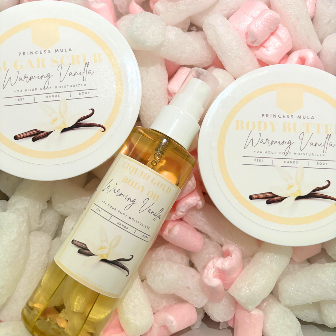 WARMING VANILLA SCENTED BODY CARE GIFT SET